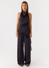 Emilee Cowl Top - Black